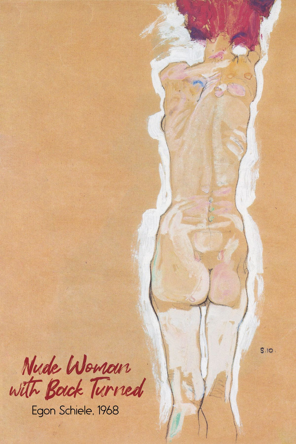 Naked Woman Schiele Exhibition Poster