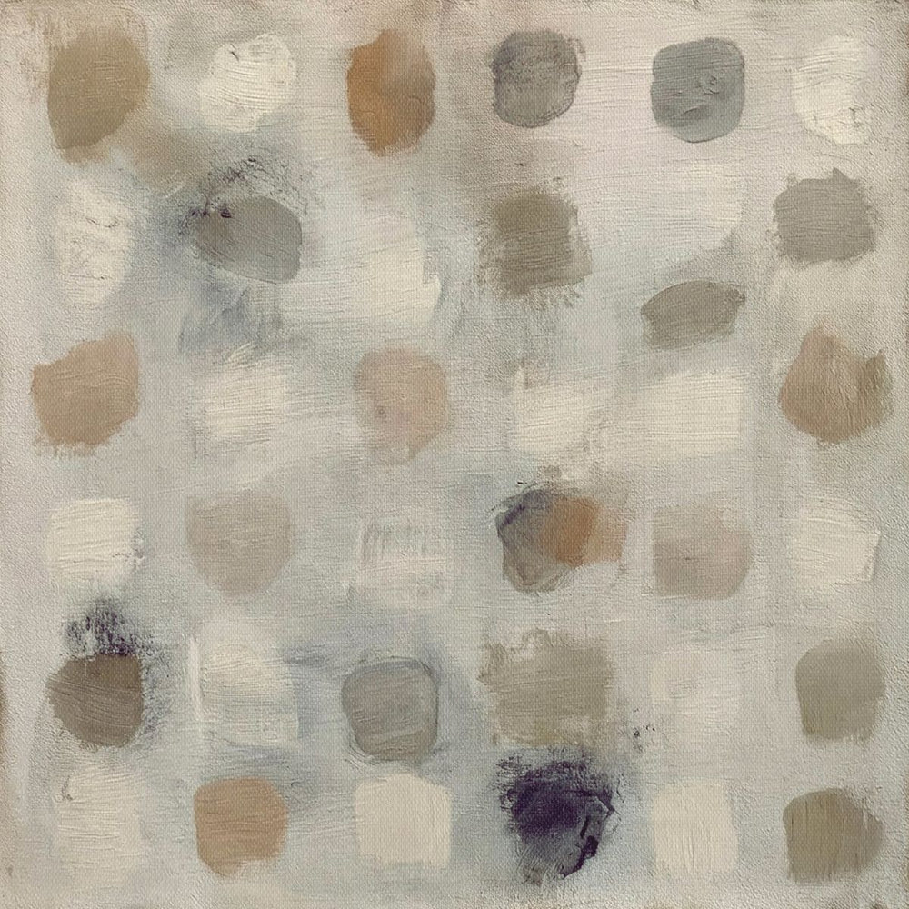 Neutral Dots on Canvas