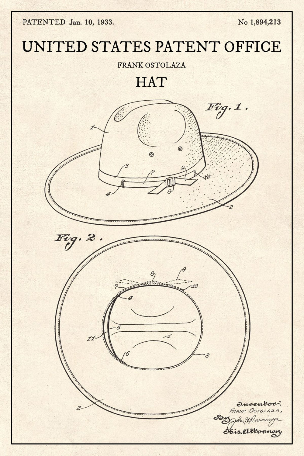 Cowboy Hat Patent