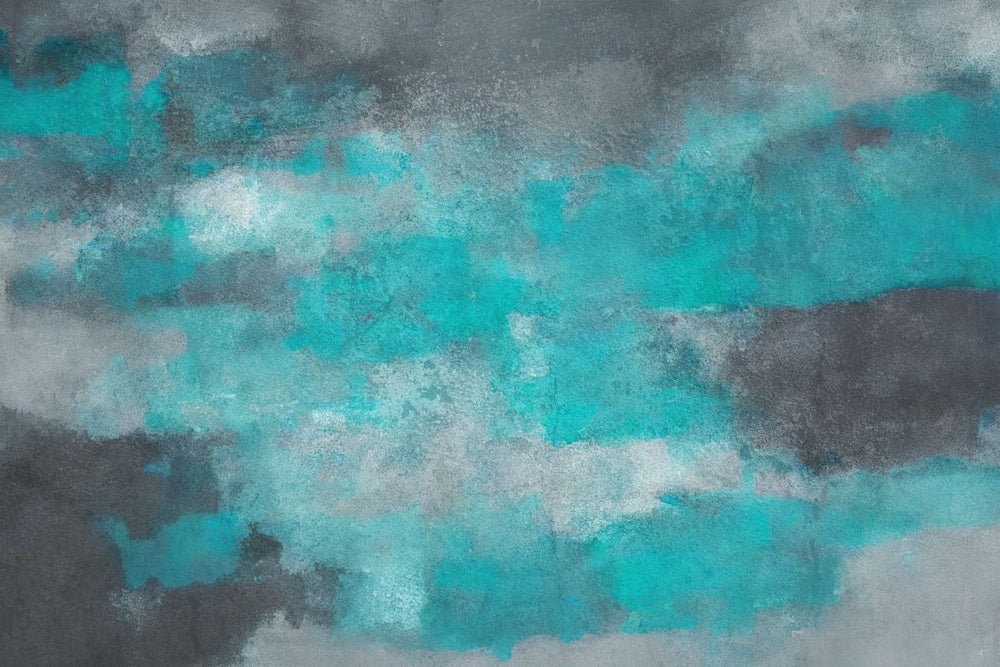 Abstract Turquoise On Gray