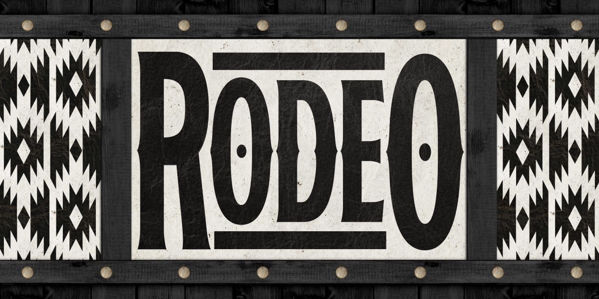 Tribal Rodeo Sign