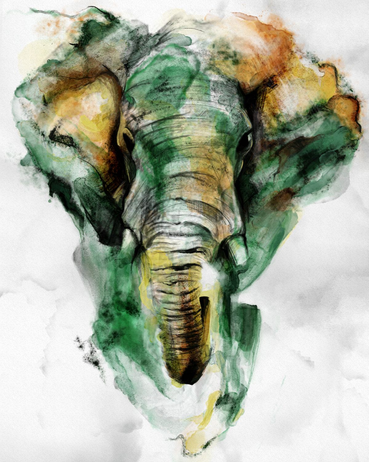 Green African Elephant