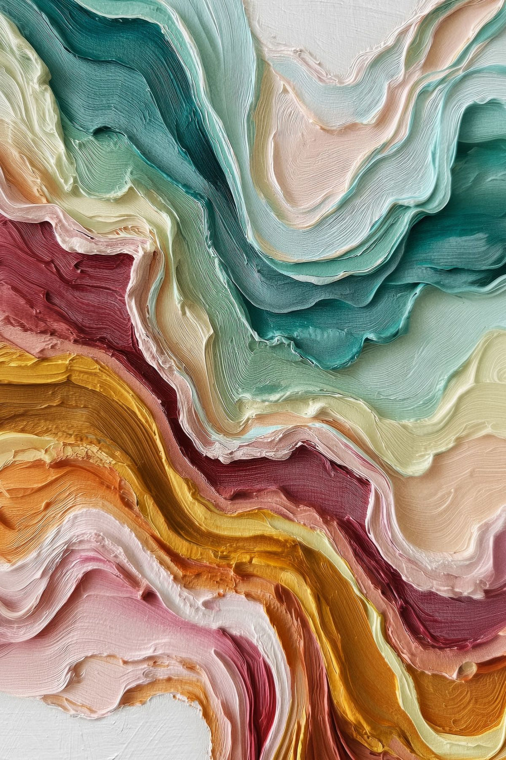 Layered Paint Ribbons