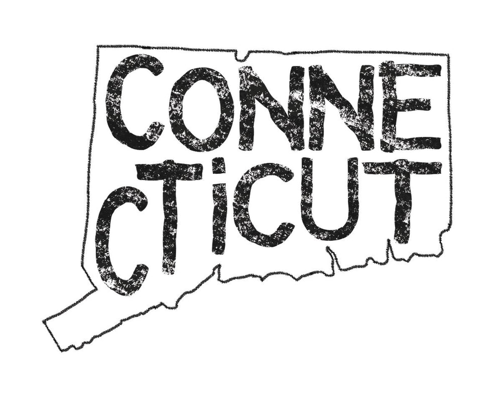 Connecticut Minimalist State Map