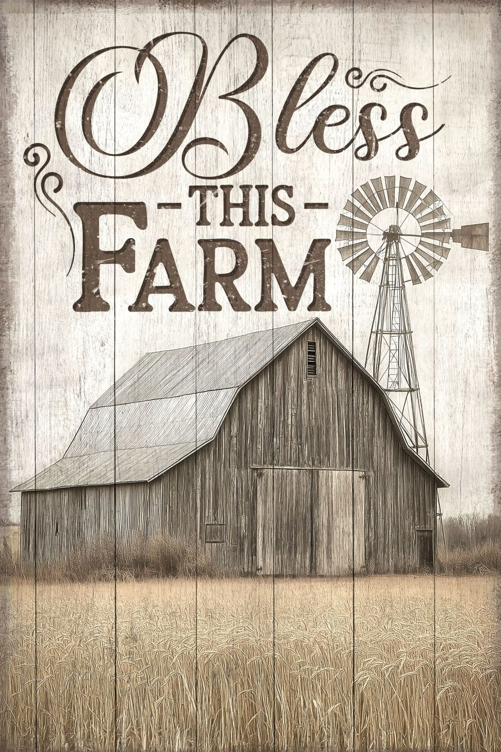 Bless This Farm With Barn Sign