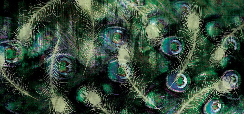 Peacock Feathers Grunge