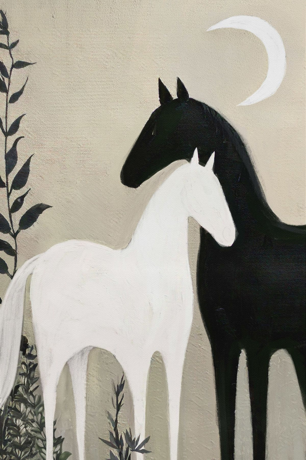 Moonlit Equine Duo