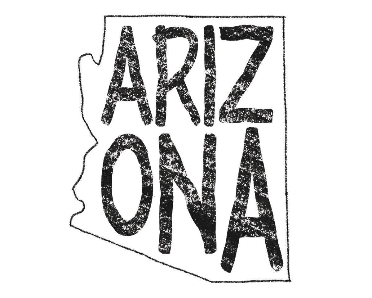 Arizona Minimalist State Map