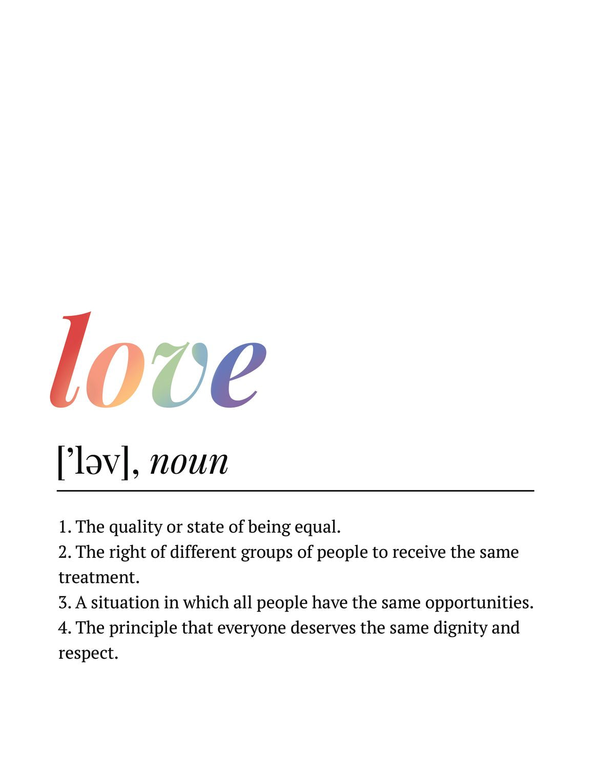 Pride Love Typography