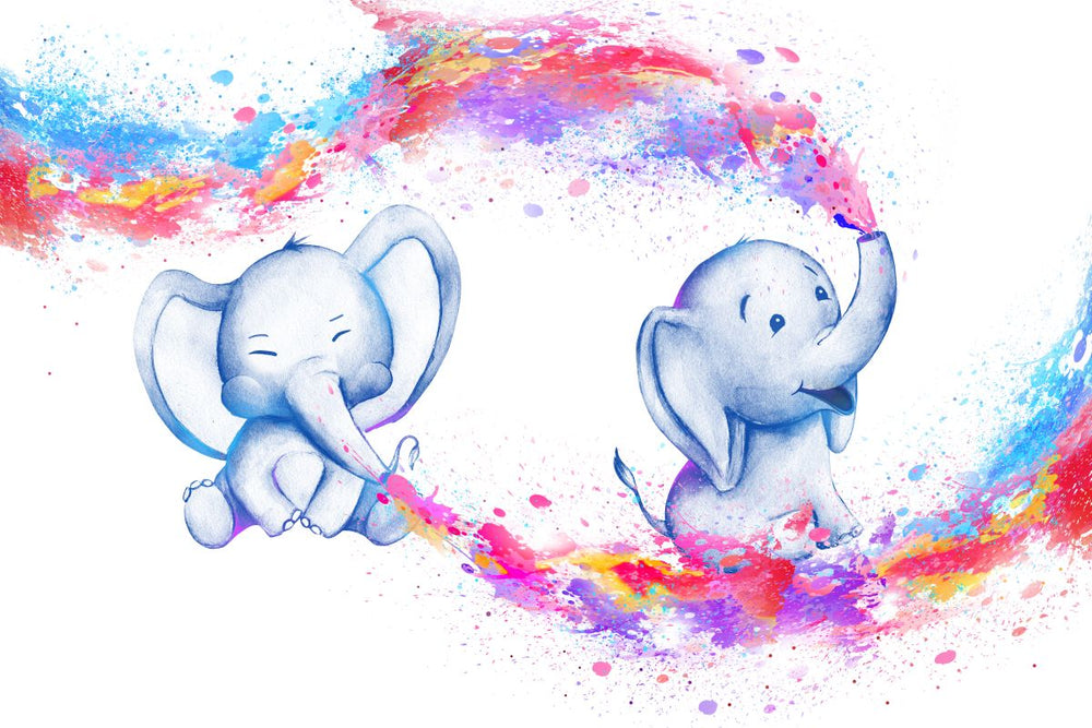Color Burst Elephants