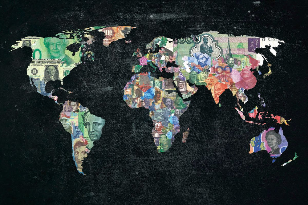 World Map Currencies