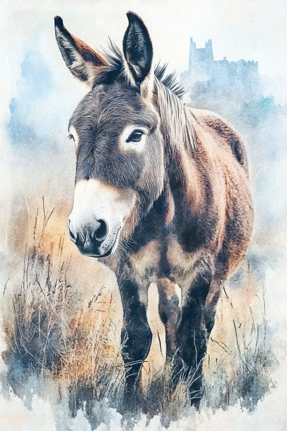 Grazing Donkey