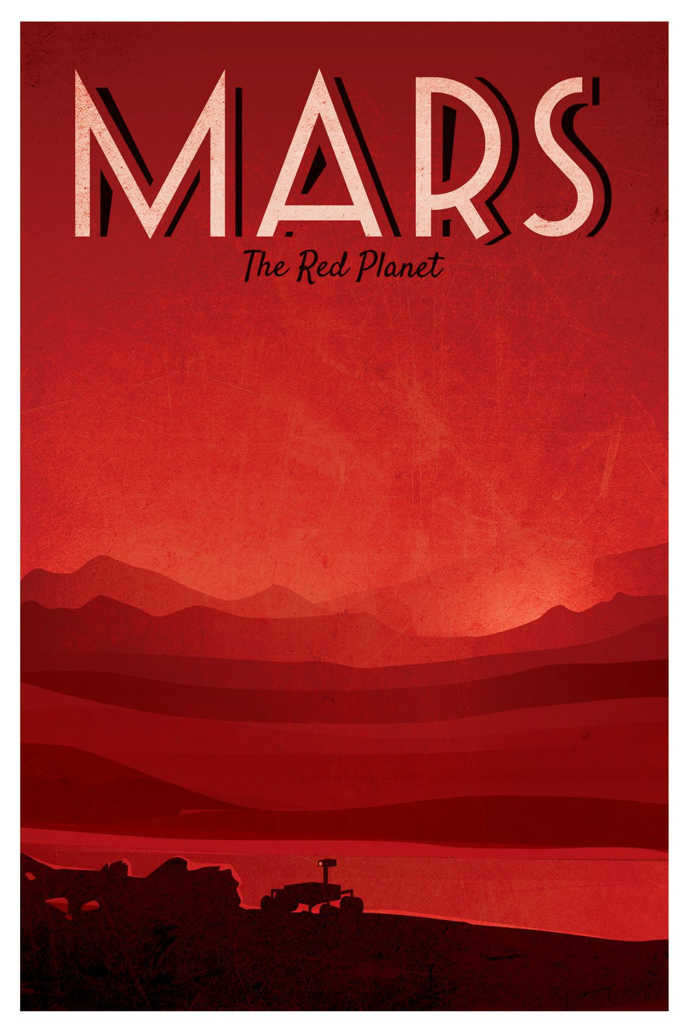 Mars Exploration Vintage Poster