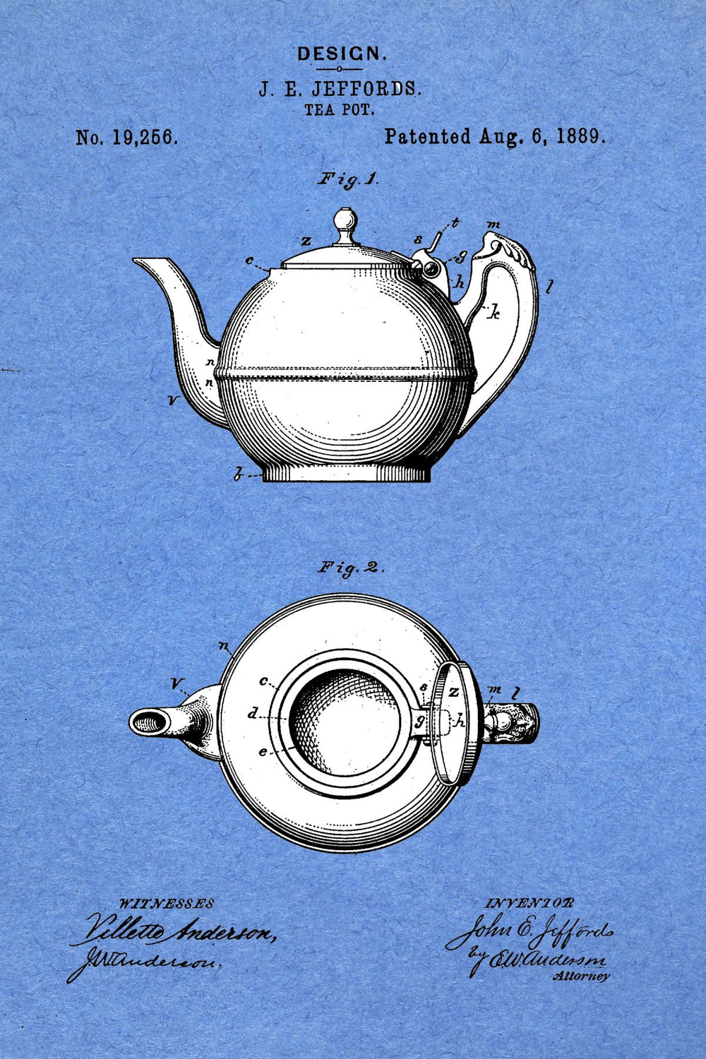Tea Pot Vintage Patent