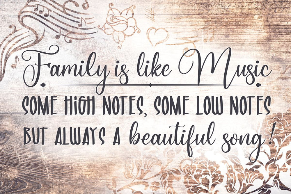 Family Is Like Music Typography