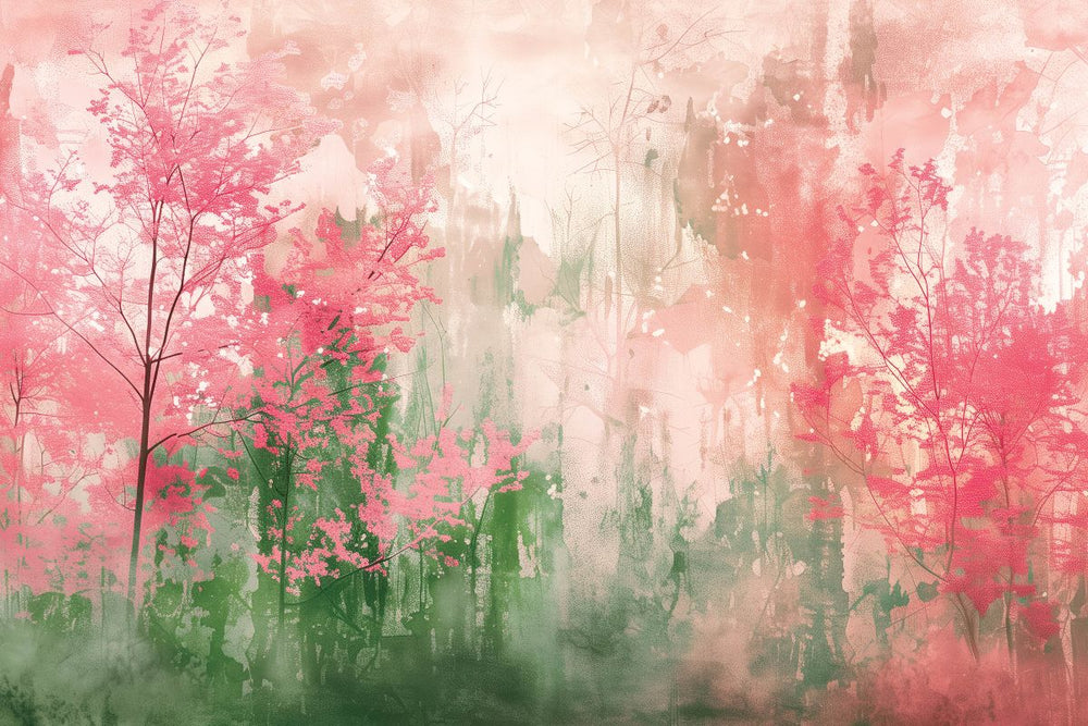 Forest Of Greens And Pinks