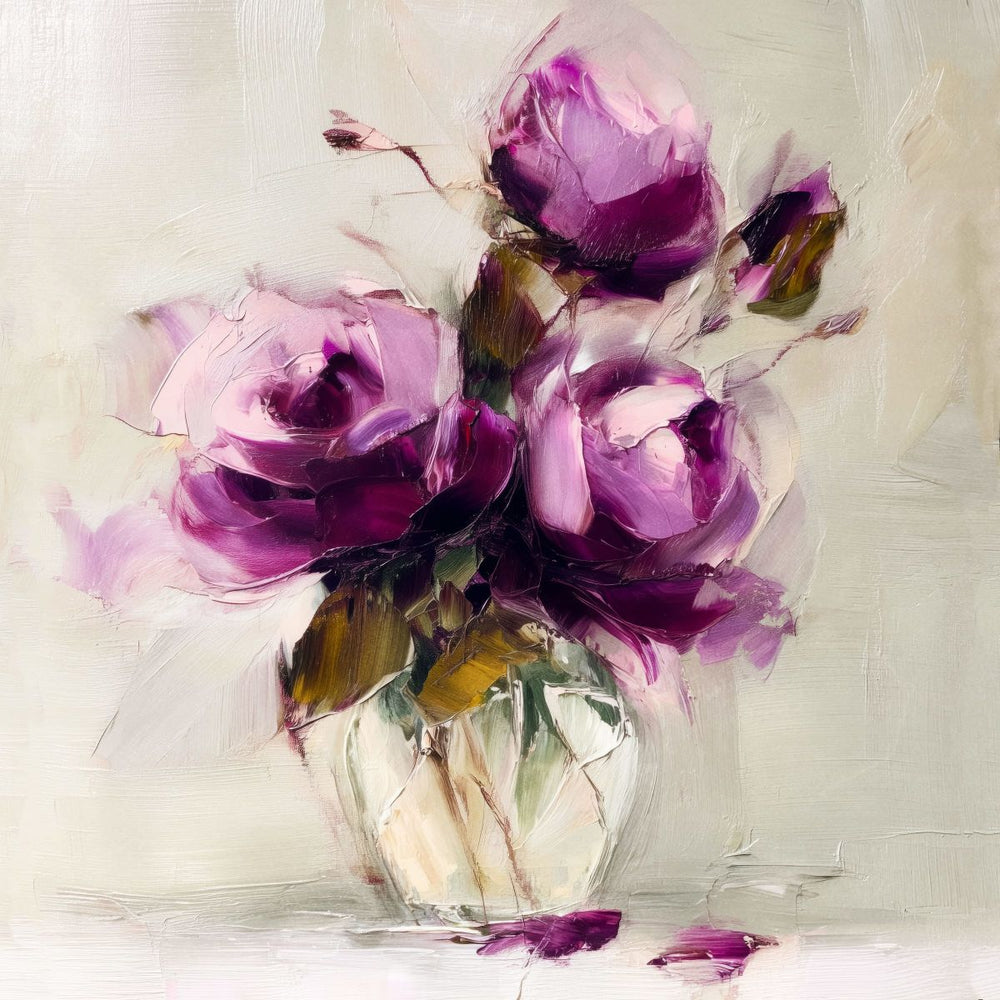Elegant Purple Rose Painting