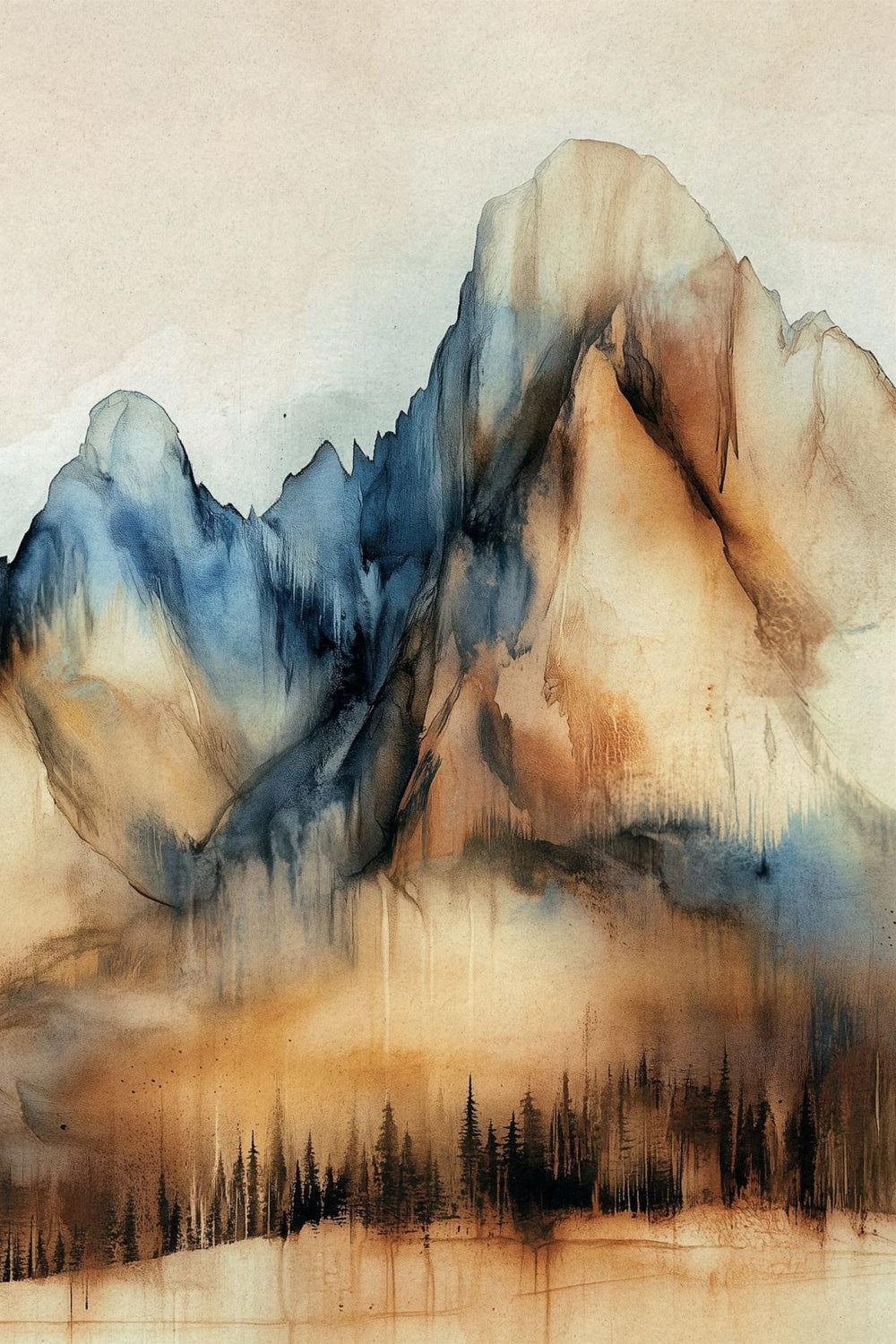 Mountains By The Forest