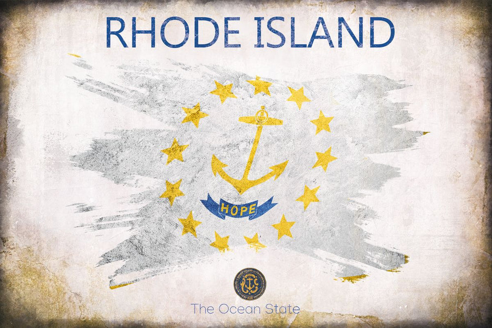 Rhode Island Flag Grunge