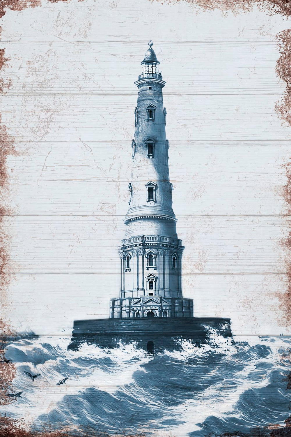 Blue Coastal Lighthouse