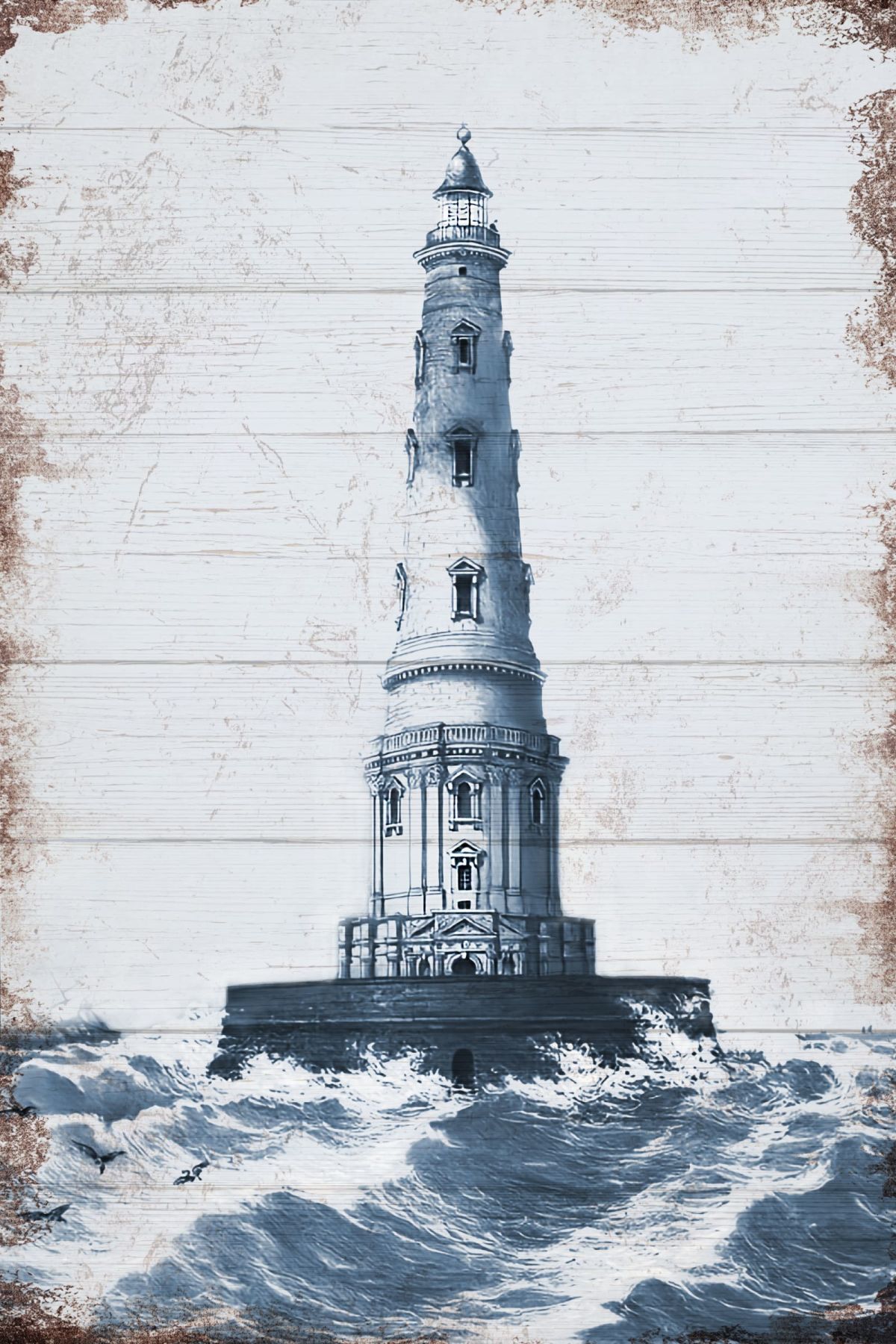 Blue Coastal Lighthouse