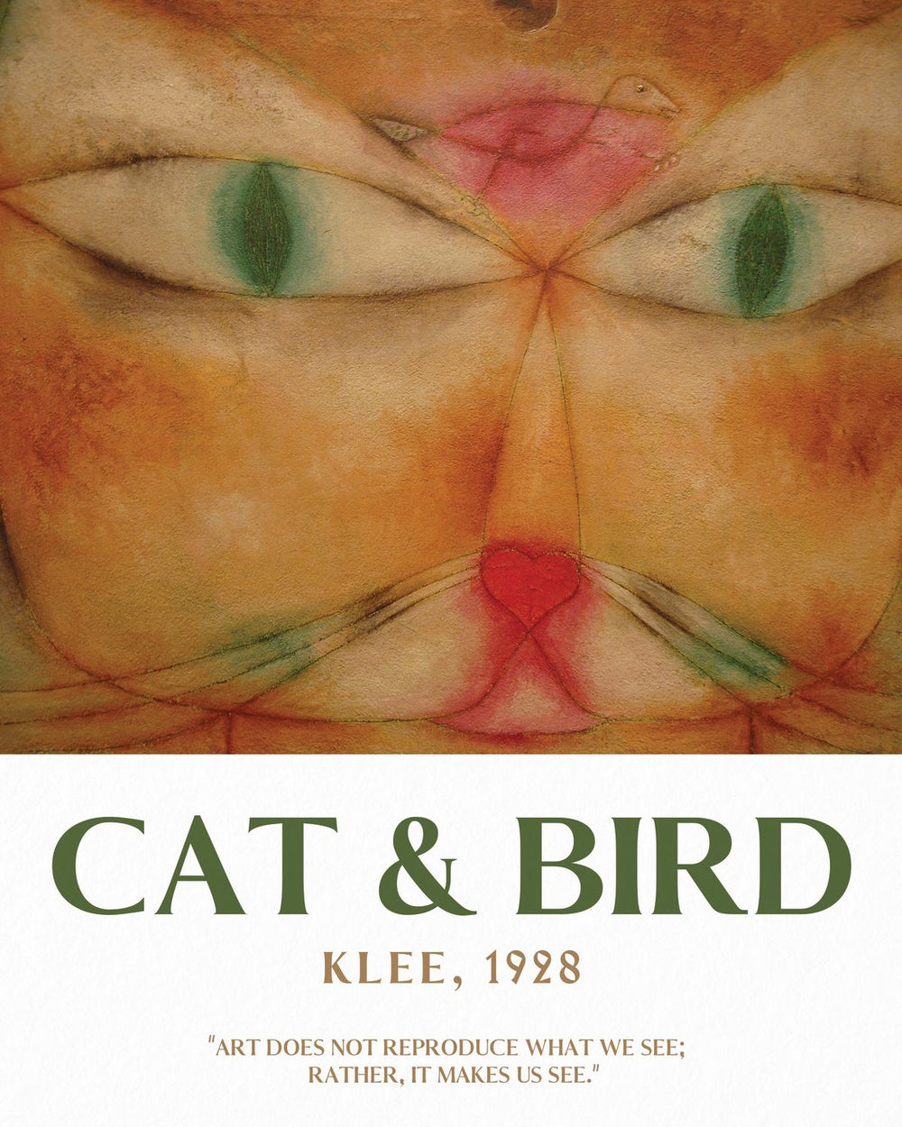 Cat And Bird Klee Exhibition Poster