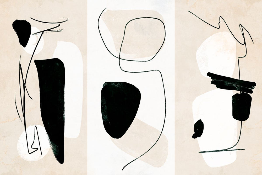 Abstract Lines Triptych