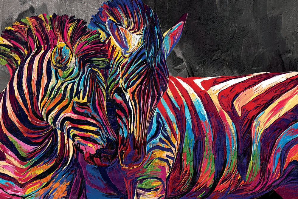 Zebra Intimacy Abstract Color