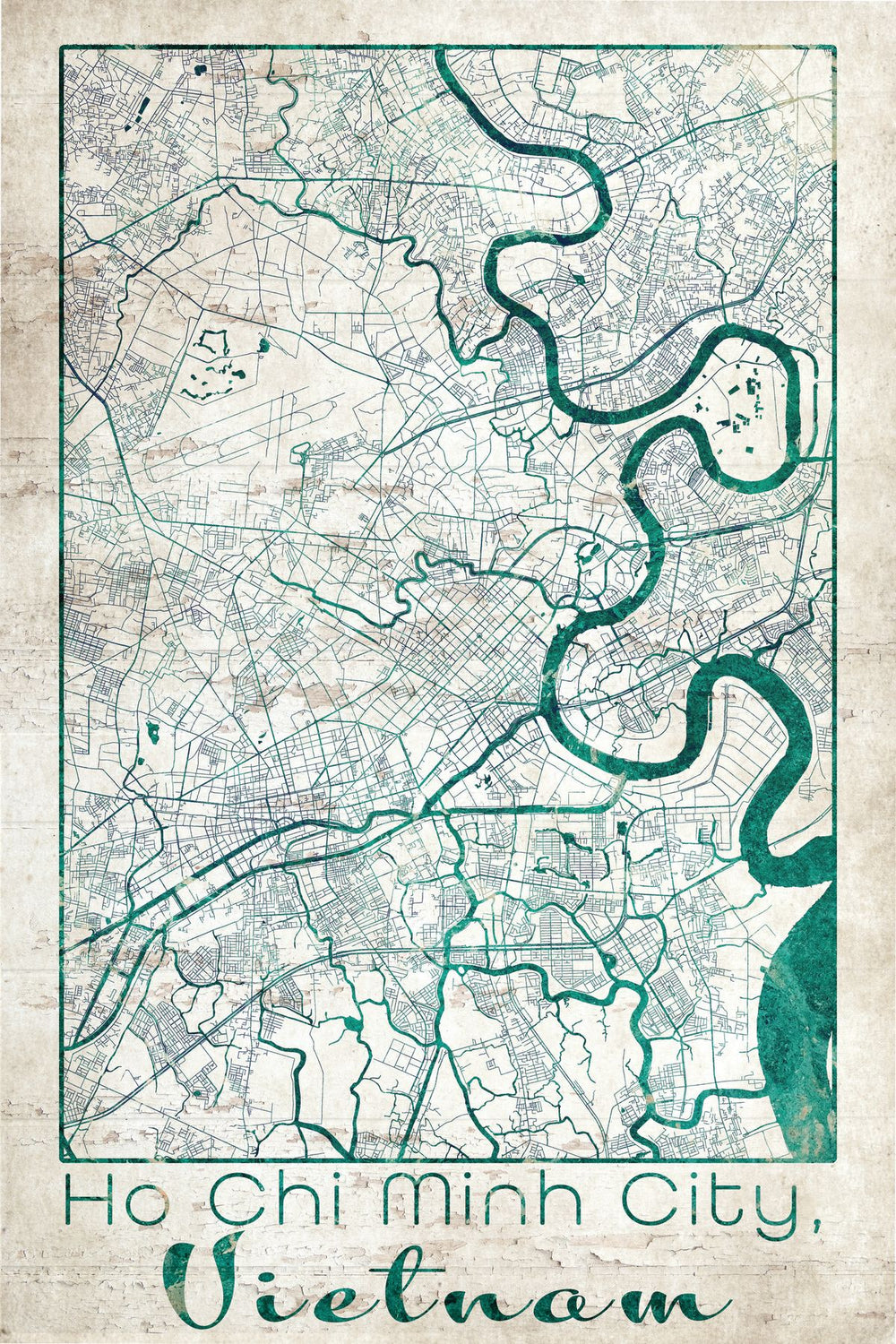 City Map Of Ho Chi Minh Grunge