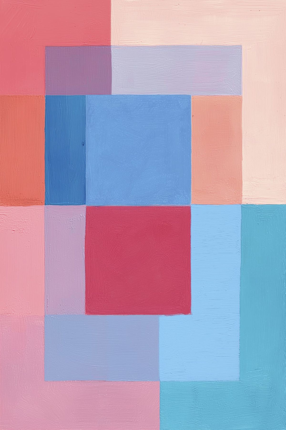 Colorful Geometric Grid Abstract Art