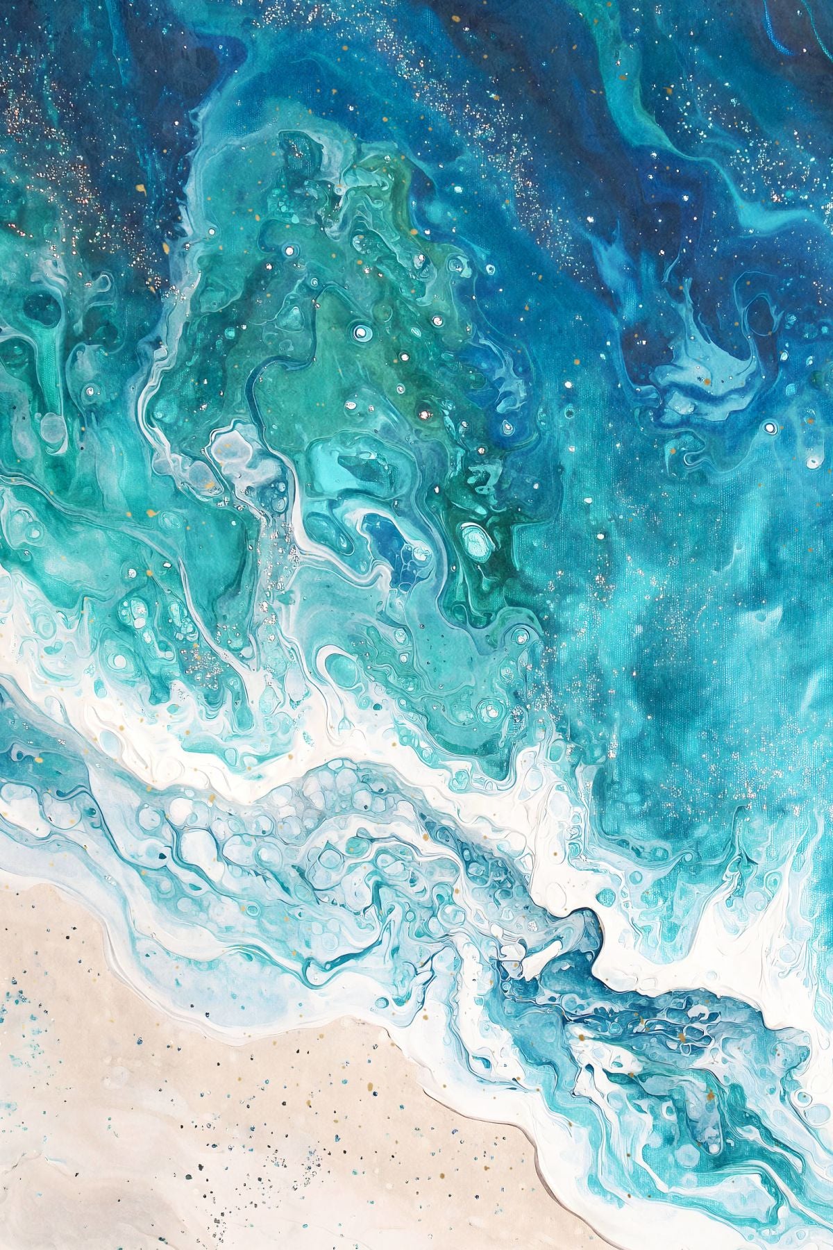 Shoreline In Sections I Wall Art