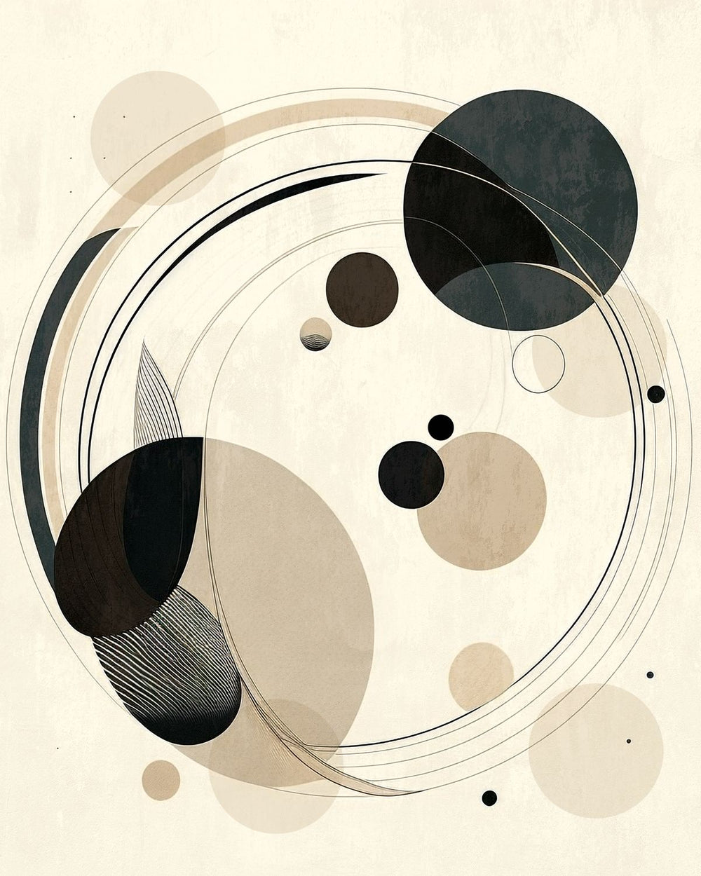 Beige And Black Circles