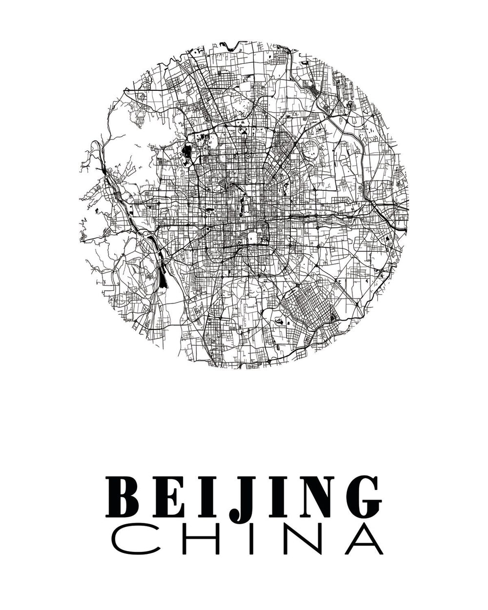 Circle Beijing City Map
