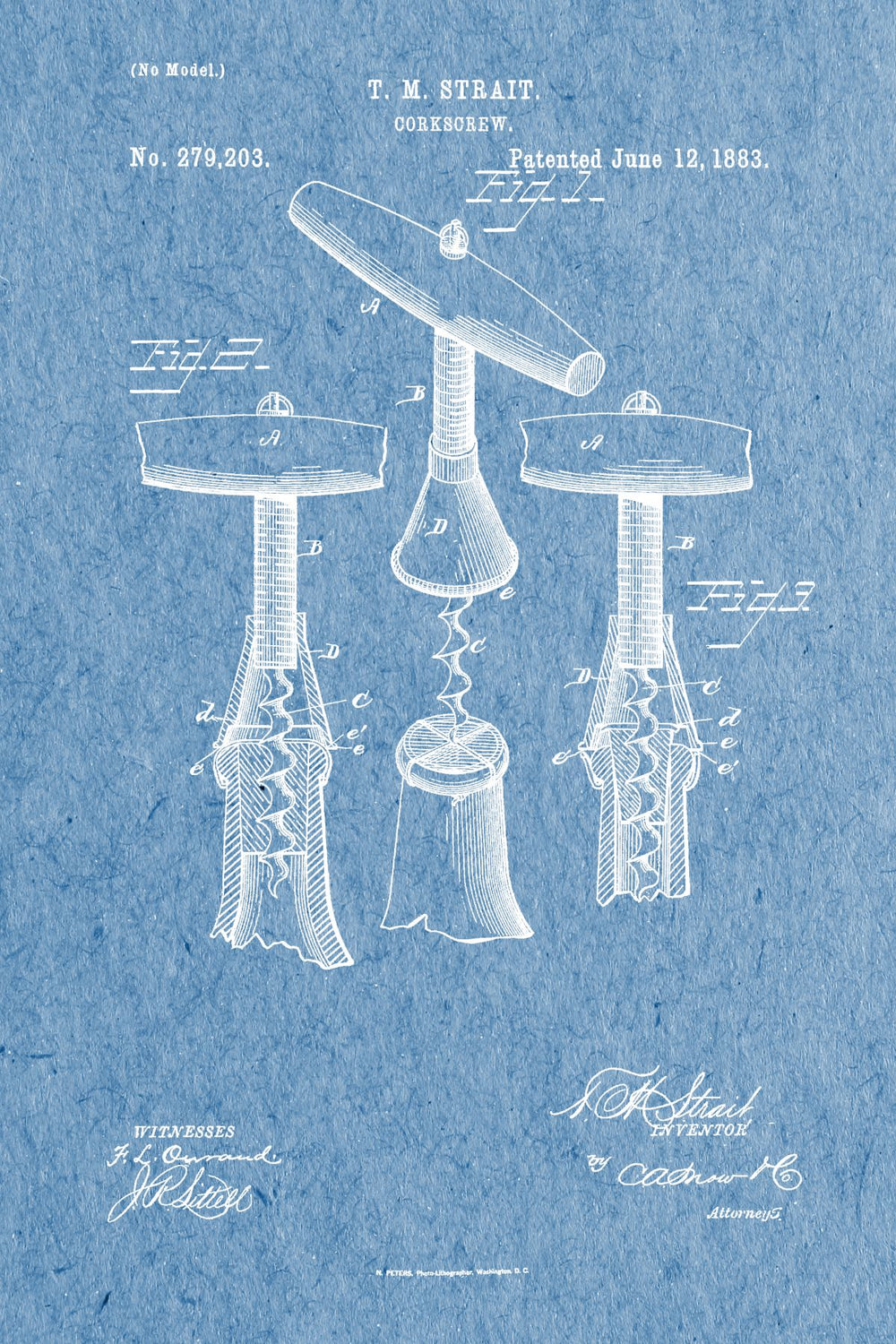 Corkscrew Blue Patent