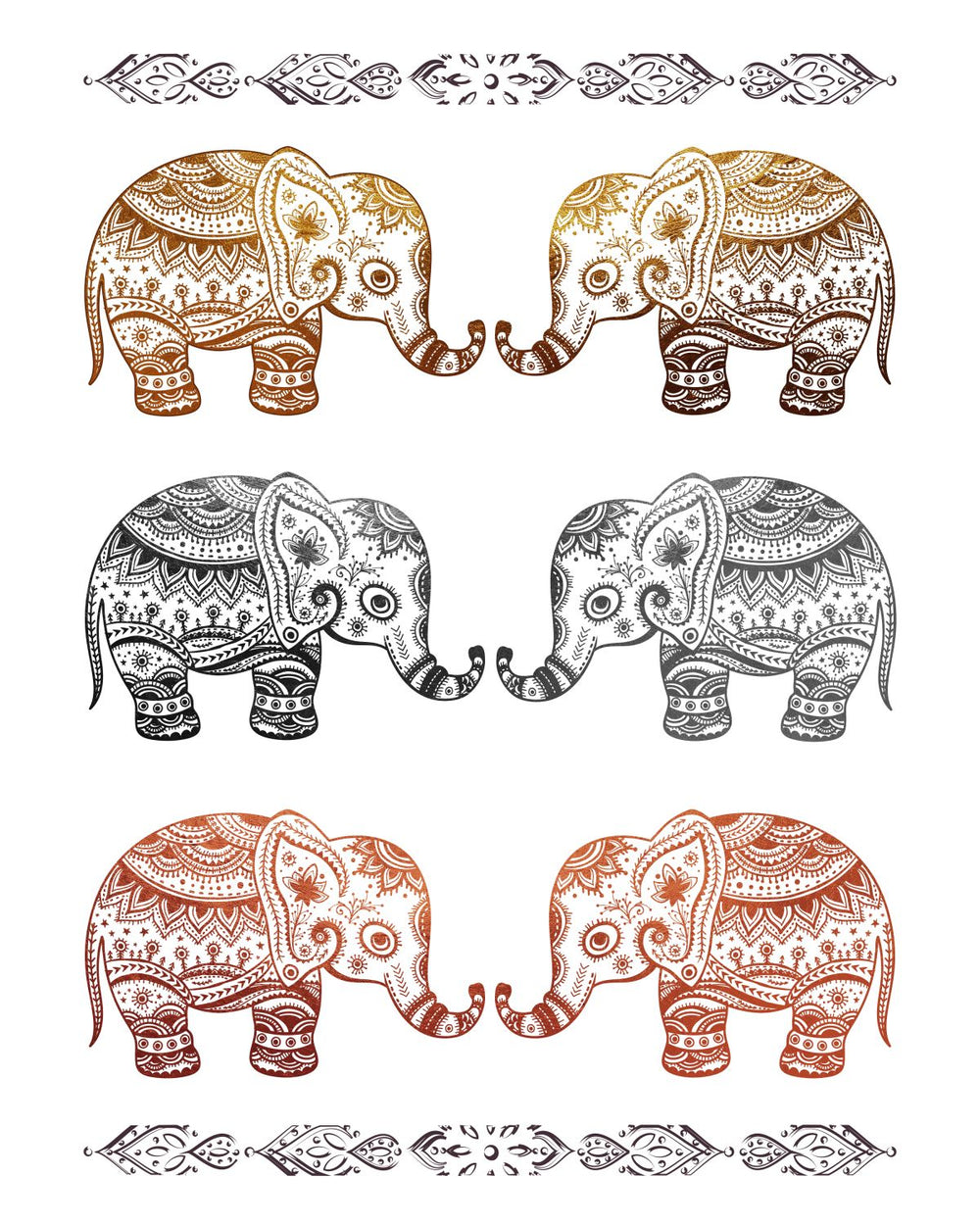 Mandala Asian Elephants