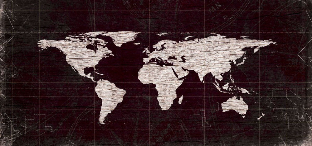 Aged World Map XVII