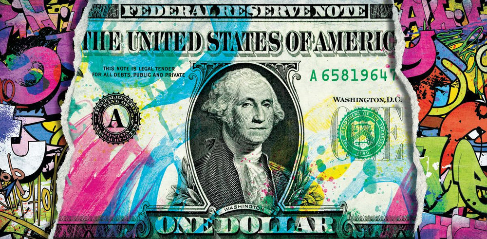 Aquarelle Washington Dollar Bill