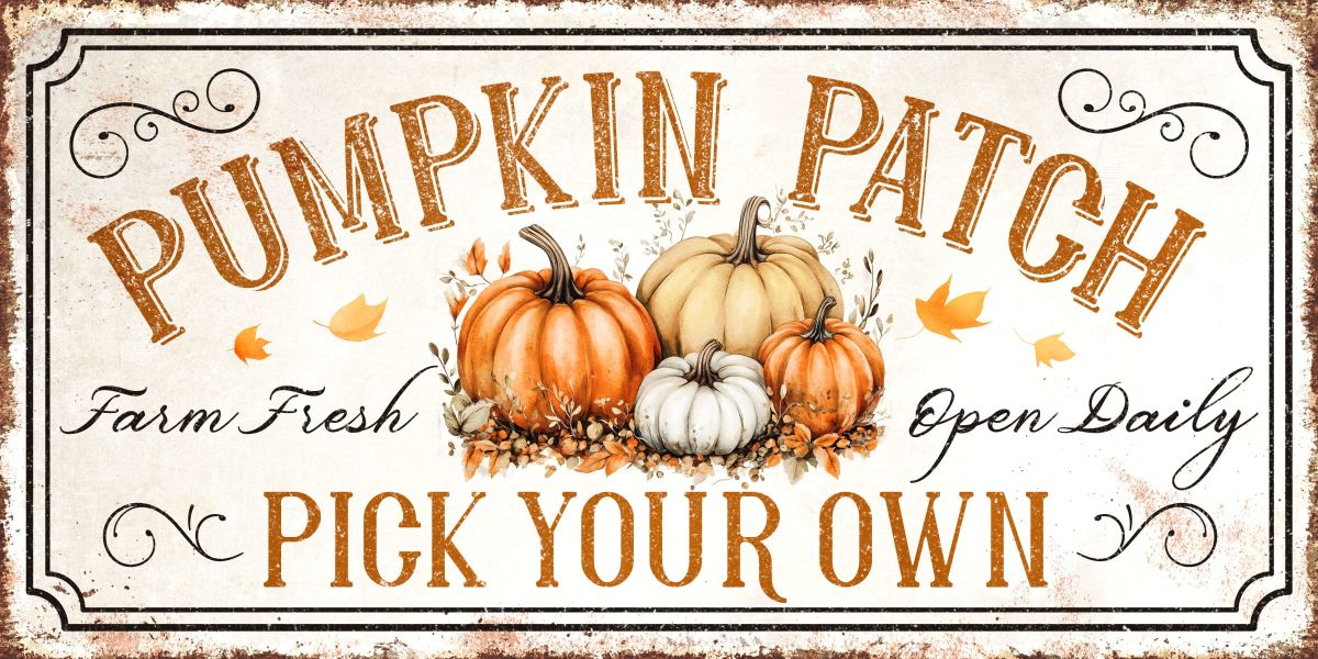 Pumpkin Patch Pick Your Own Sign