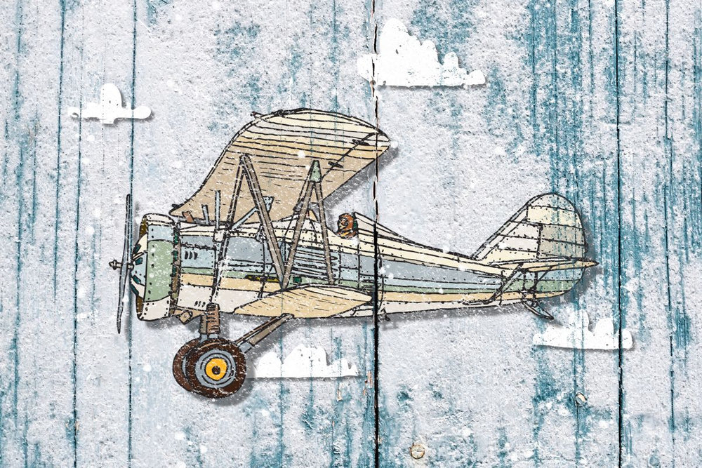 Rustic Cartoon Airplane