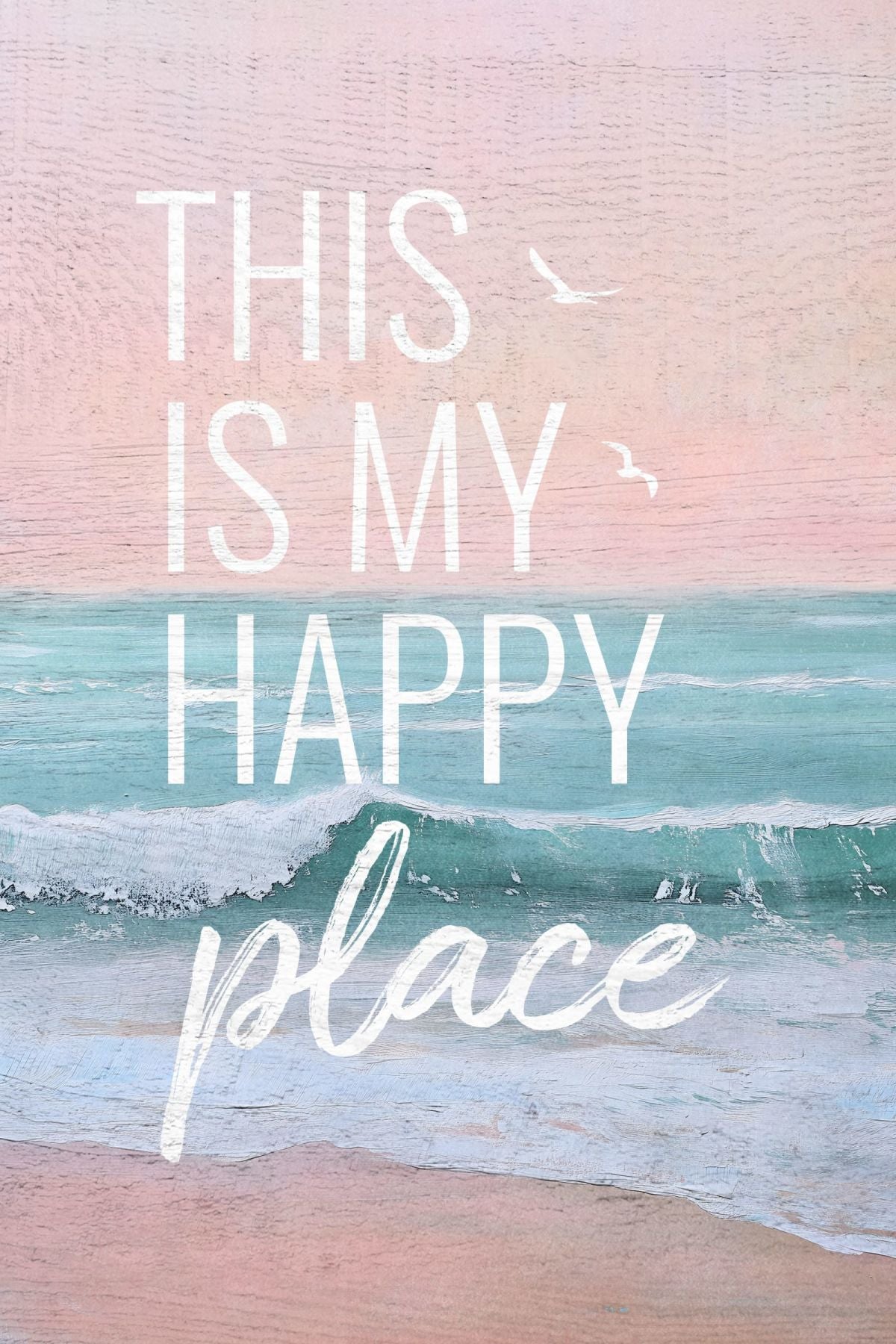 This Is My Happy Place Typography Sign Wall Art