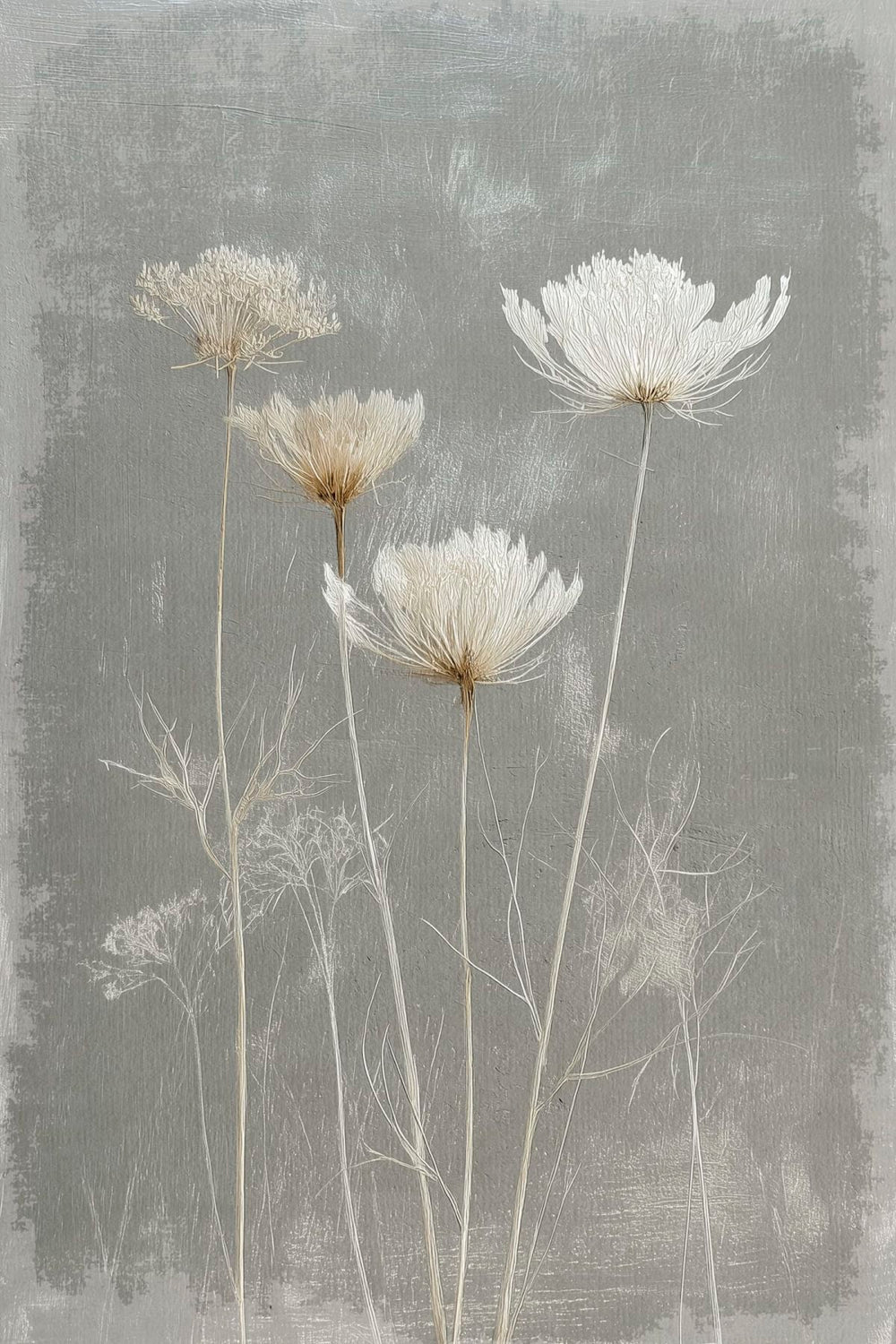 Dainty Flowers Gray III