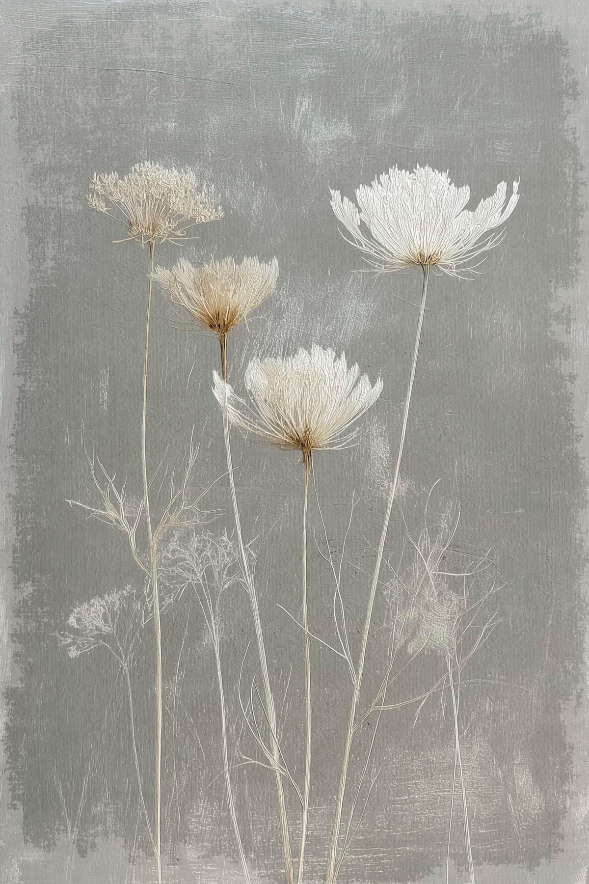 Dainty Flowers Gray III