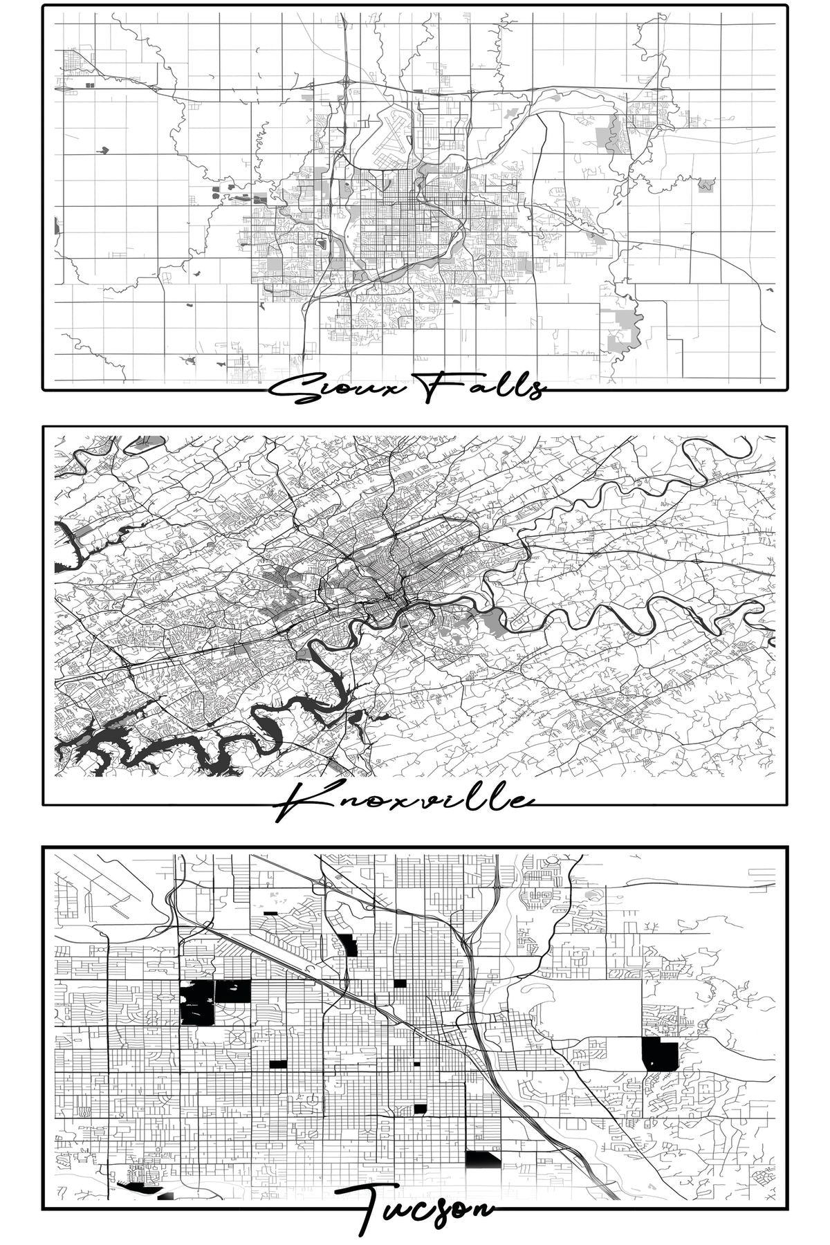 Minimalist US City Maps