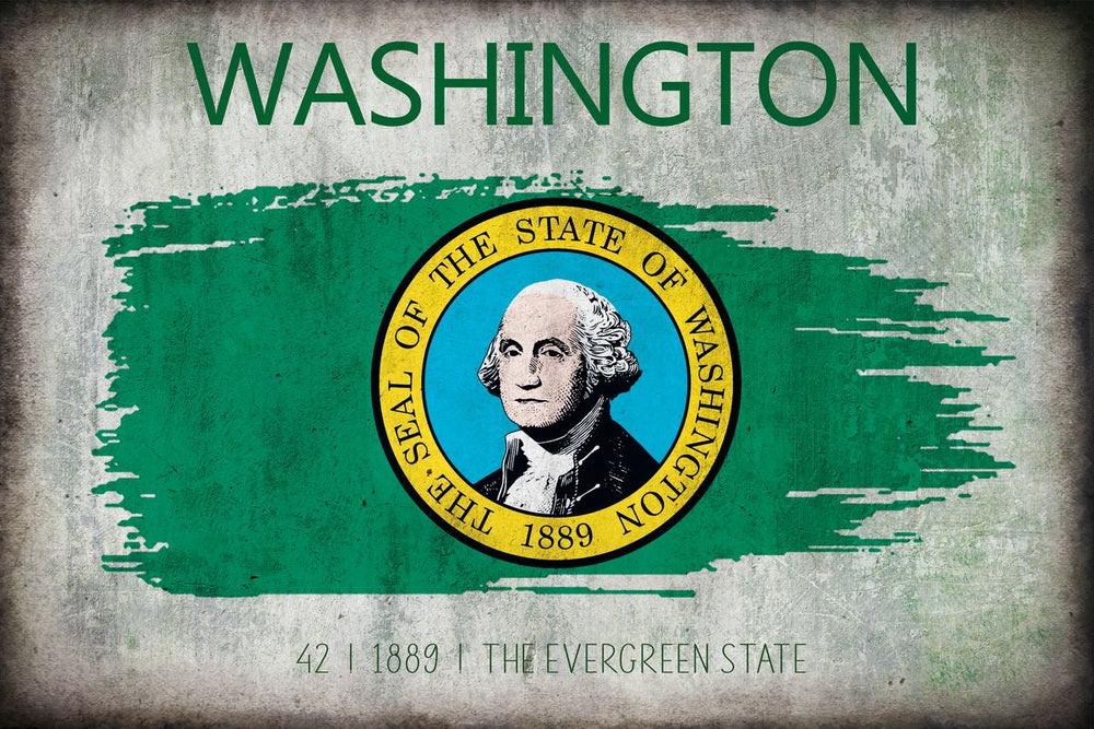 Washington Flag Grunge