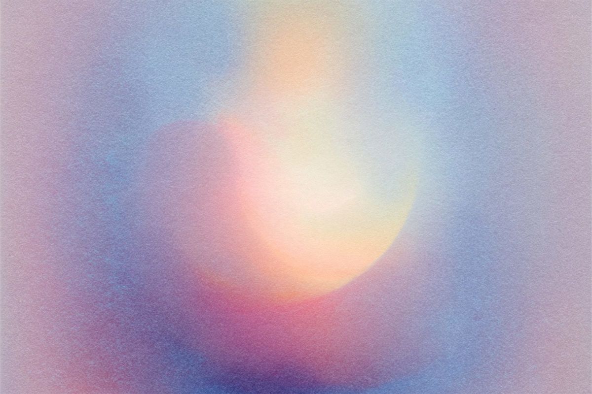 Soft Grainy Pastel Glow Abstract