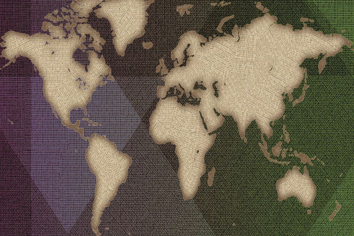 Flannel World Map
