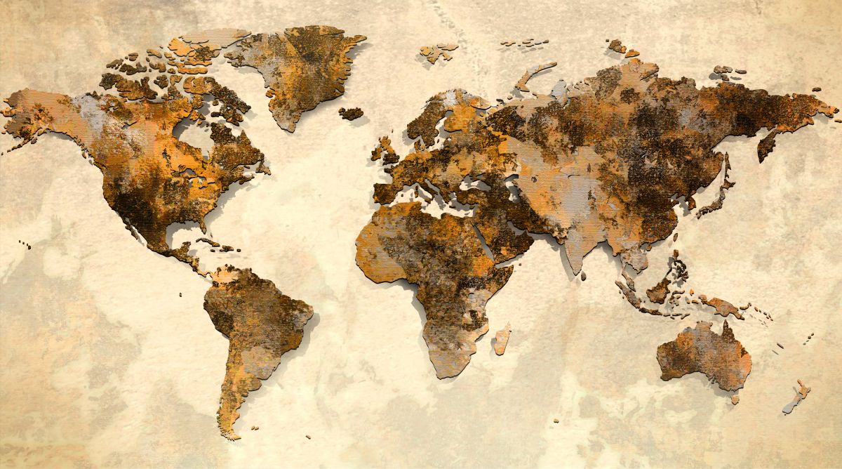 Rustic World Map