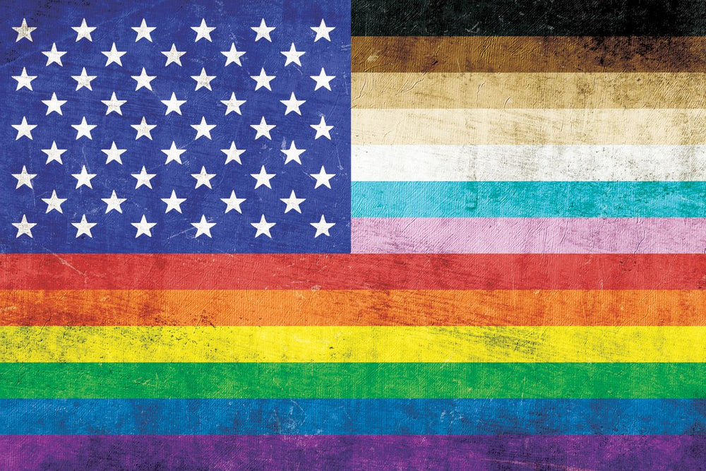 Grunge American Pride Flag