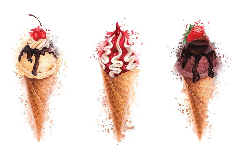 Ice Cream Cones Splash