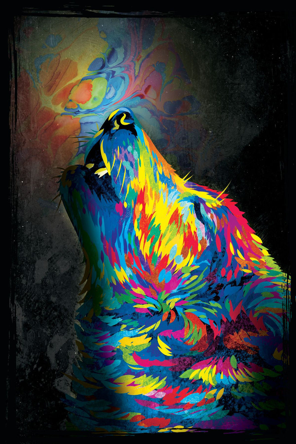 Howling Wolf Multicolor